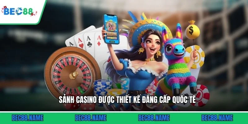 Sảnh casino được thiết kế đẳng cấp quốc tế